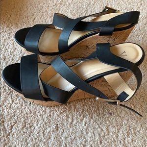 Y-Not Black Wedge Sandal